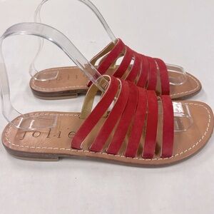 JOLIE Hand Made on the Amalfi Coast of Italy Leather Strappy Slide Sandals.